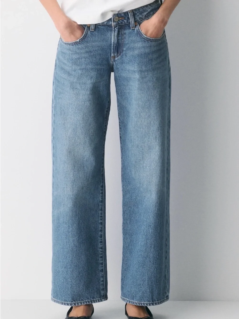 Denim Forum “The’90s Iggy Lo-Rise Baggy - hemmed, inseam now approx 27 inches - Picture 3 of 11